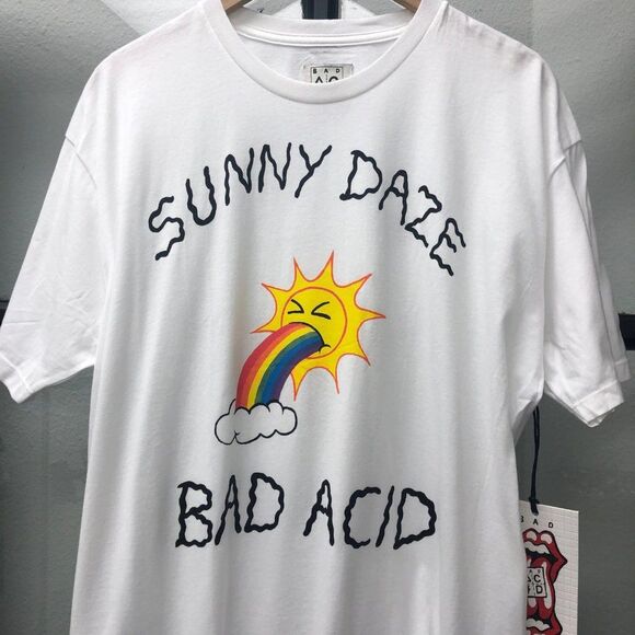 New UNIF x Bad Acid Sunny Daze Tee - Size L - Picture 2 of 5